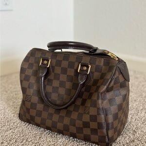 Louis Vuitton Speedy Brown Checkered Bag